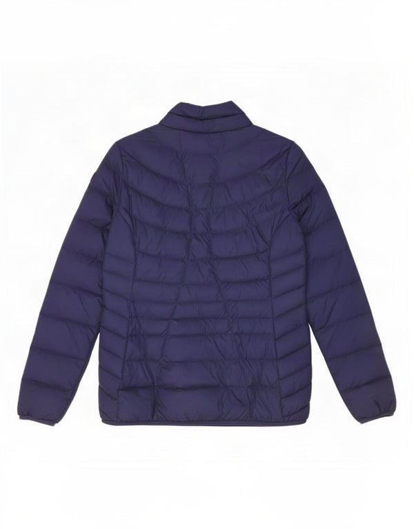 Jaqueta acolchoada feminina Puma UK 10 pequena azul marinho nylon
