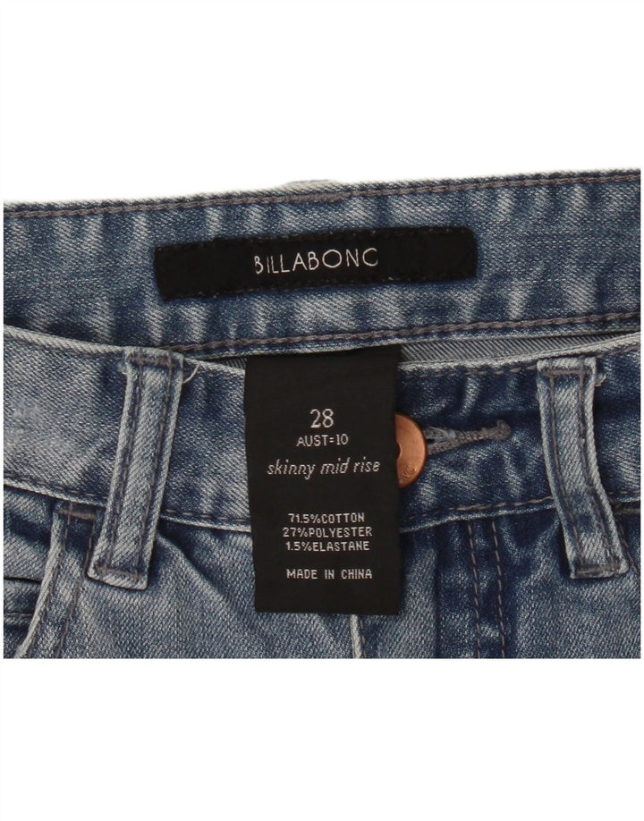 Calça jeans skinny feminina BILLABONG cintura média W28 L29 algodão azul