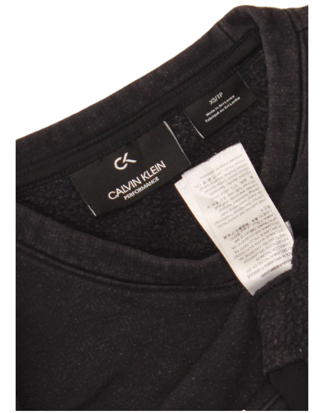 Calvin Klein moletom feminino gráfico oversized jumper UK 6 XS preto