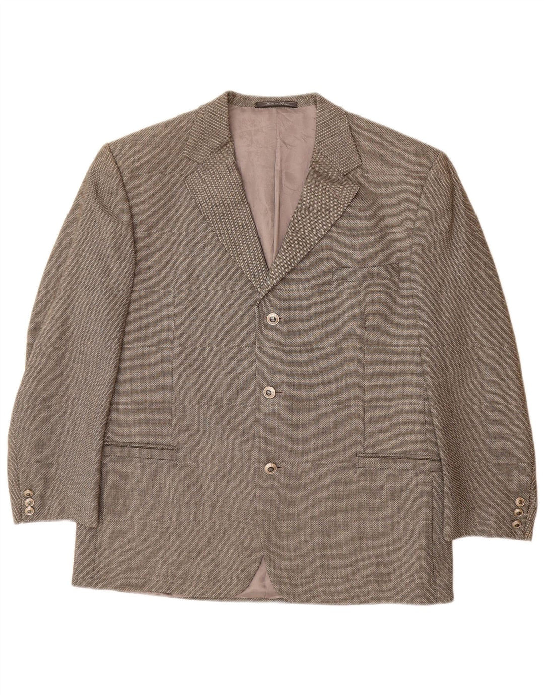 Jaqueta blazer masculina VERSACE com 3 botões Reino Unido 42 XL lã cinza