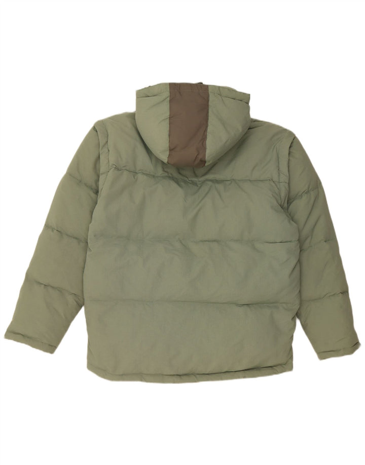 Jaqueta masculina Fila com capuz acolchoada UK 36 pequena poliamida verde