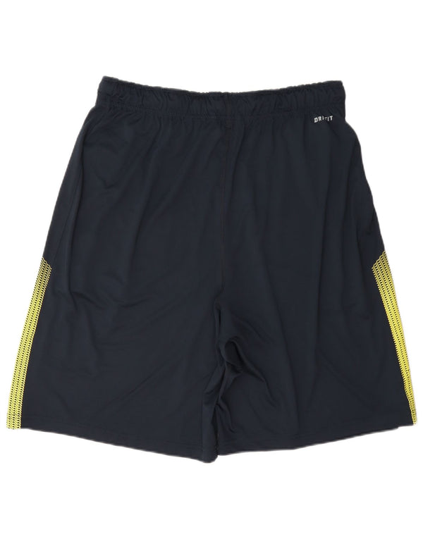 Shorts esportivos masculinos Nike Dri Fit grande poliéster colorblock azul marinho