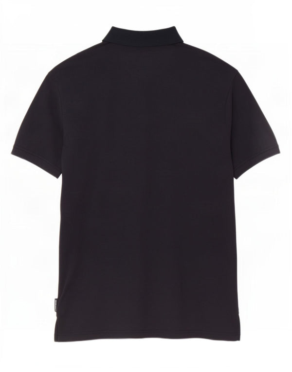Camisa polo masculina Armani Exchange médio algodão geométrico azul marinho