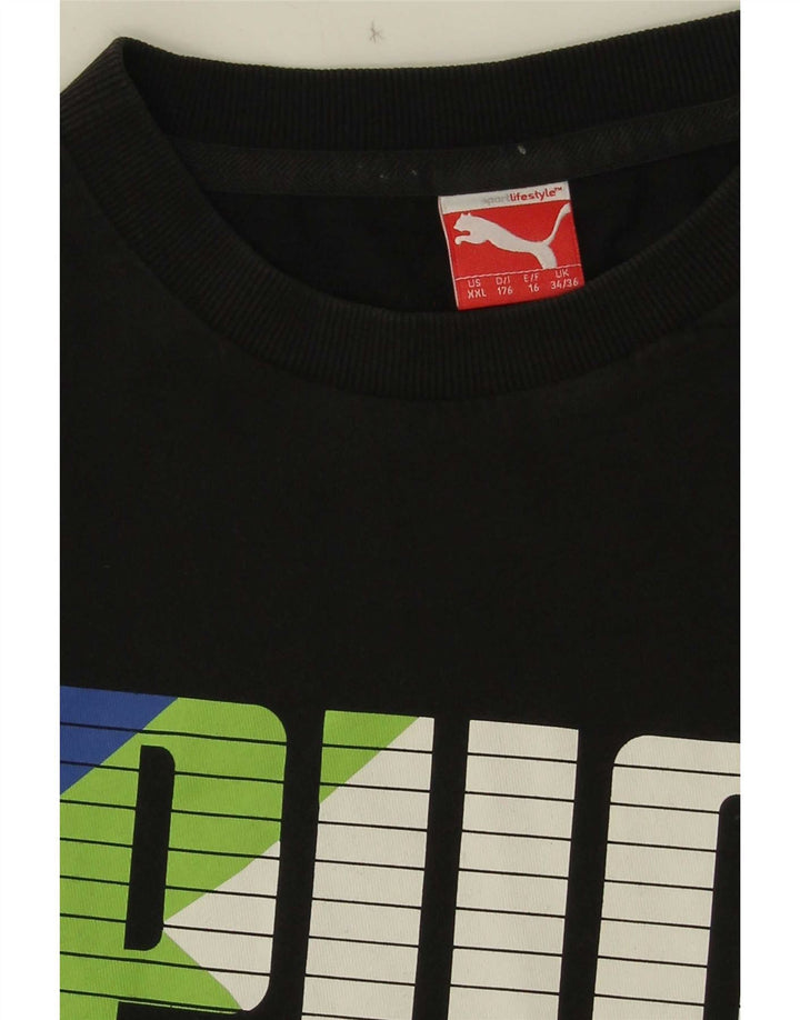 Camiseta Puma Menino Graphic 15-16 Anos Preto