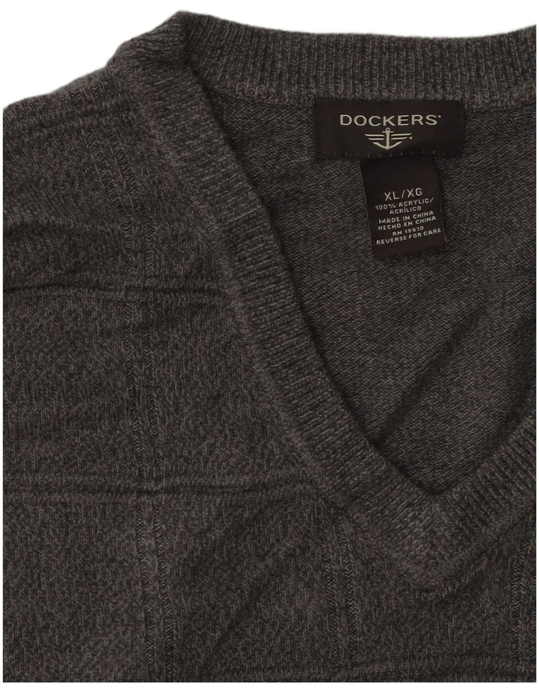 Regata masculina DOCKERS com colete XL cinza acrílico