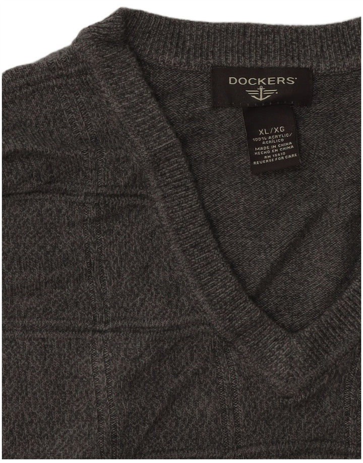 Regata masculina DOCKERS com colete XL cinza acrílico