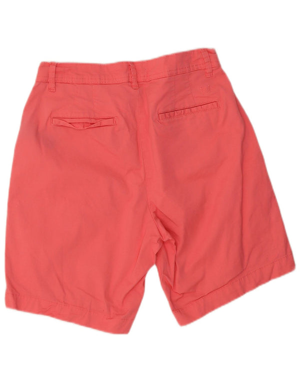 Shorts Chino feminino Crew Clothing UK 12 médio W28 algodão rosa