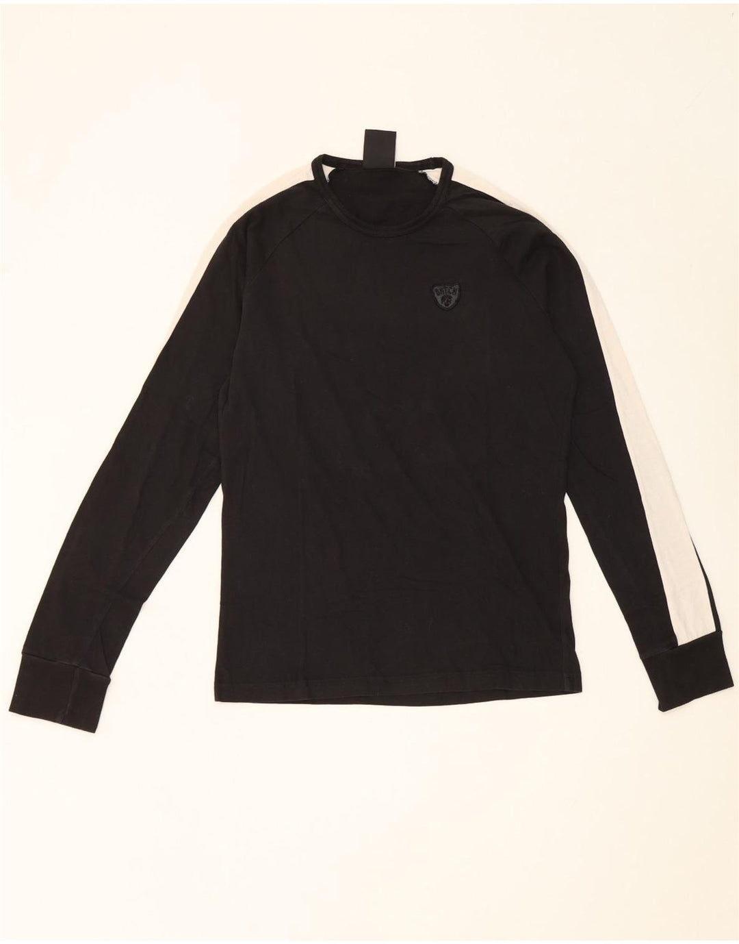 Top masculino Datch manga comprida médio preto colorblock algodão