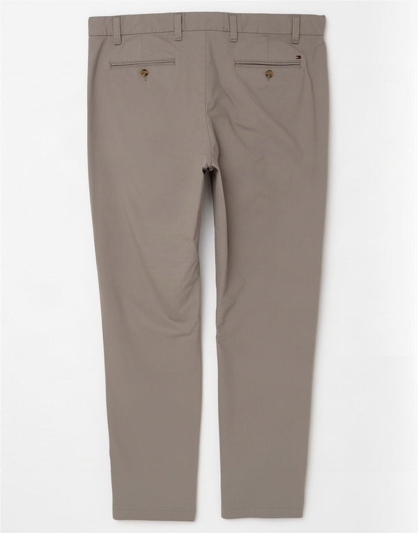 Tommy Hilfiger Calça Chino Masculina Reta W42 L32 Algodão Cinza