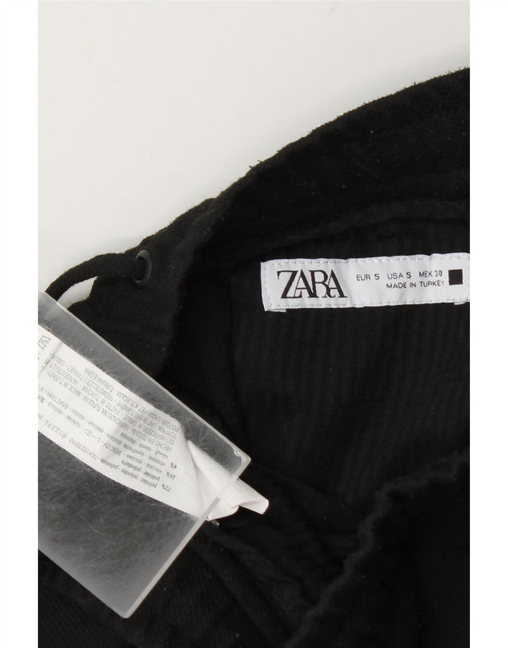 Zara Mens Sport Shorts Pequeno Poliéster Preto