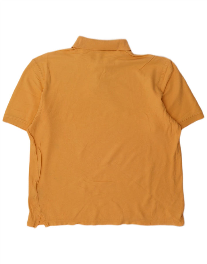 Camisa polo masculina Eddie Bauer de algodão amarelo médio