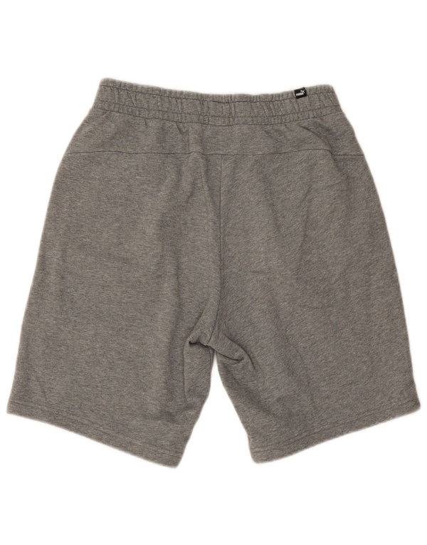 Shorts esportivos masculinos Puma médio cinza algodão