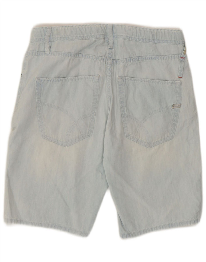 Shorts jeans masculino Gas W29 algodão azul médio