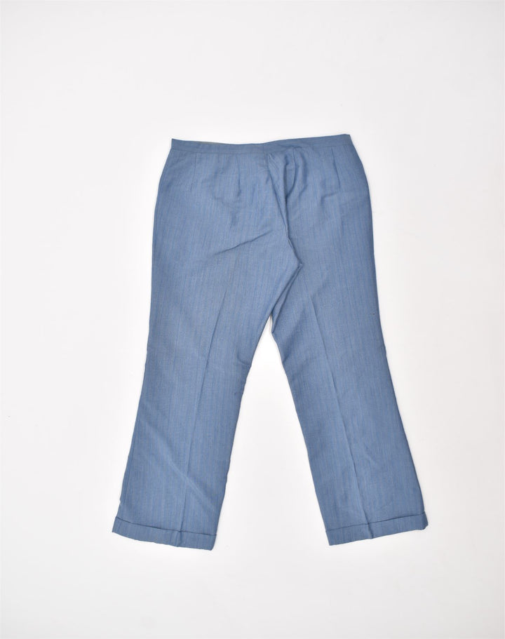 VINTAGE Womens Straight Casual Trousers W30 L30 Blue Cotton | Vintage | Thrift | Second-Hand | Used Clothing | Messina Hembry 