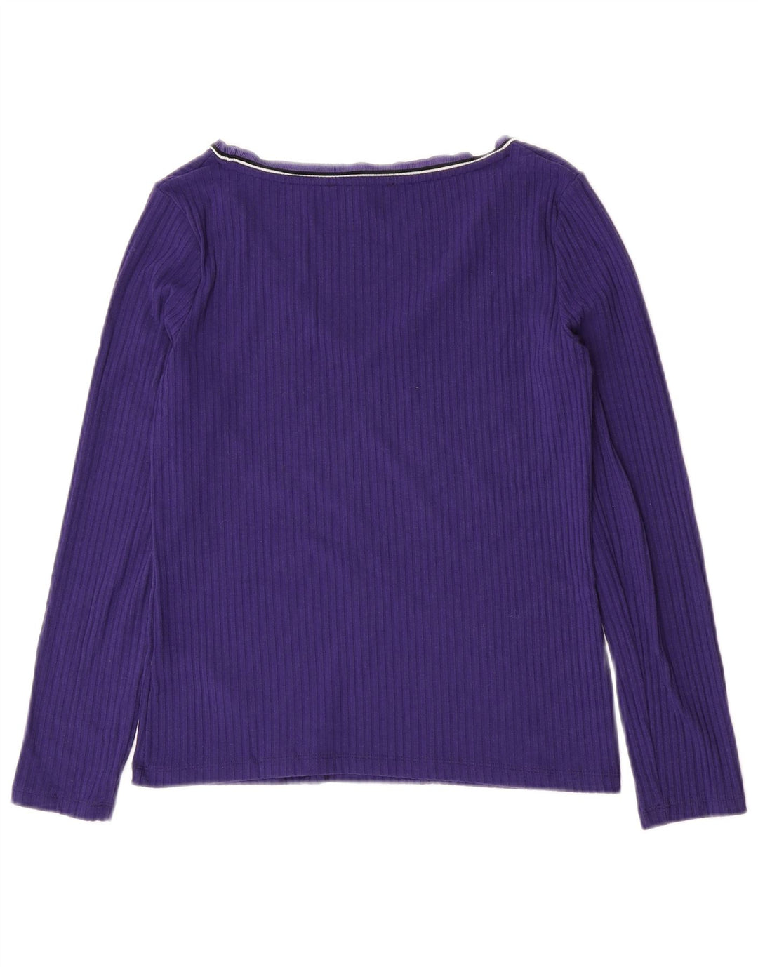 Top feminino Marks & Spencer de manga comprida UK 10 pequeno roxo poliéster