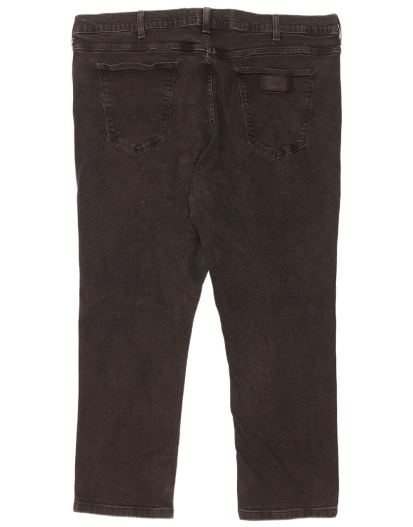 Wrangler Mens Greensboro Regular Fit Jeans retos W44 L28 algodão preto