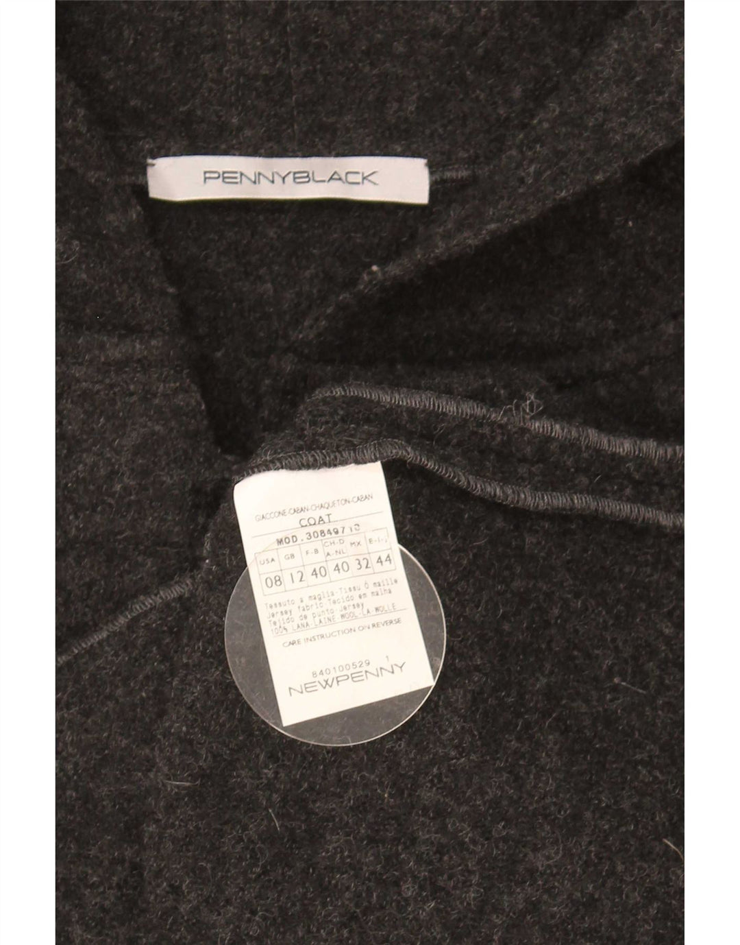 Sobretudo feminino Penny Black curto com capuz e manga curta Reino Unido 12 médio preto