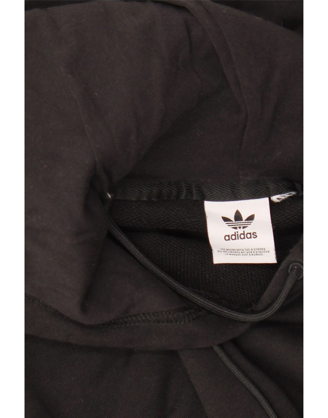 ADIDAS Womens Oversized Hoodie Jumper UK 16 Grande Preto