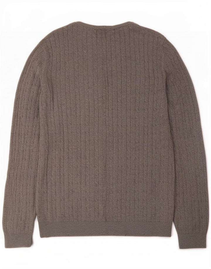 Suéter masculino Jack & Jones com gola redonda e algodão cinza médio