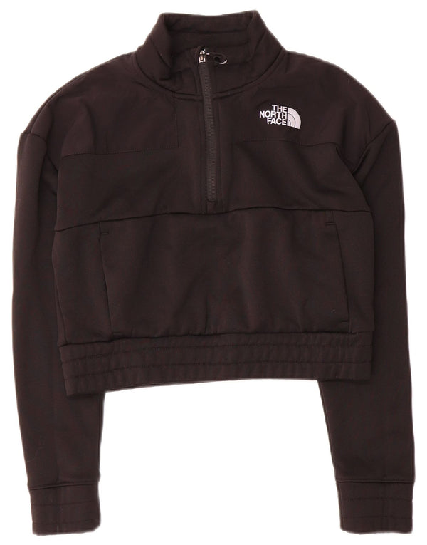 The North Face Womens Loose Fit Crop Sweatshirt Jumper UK 6 XS Black