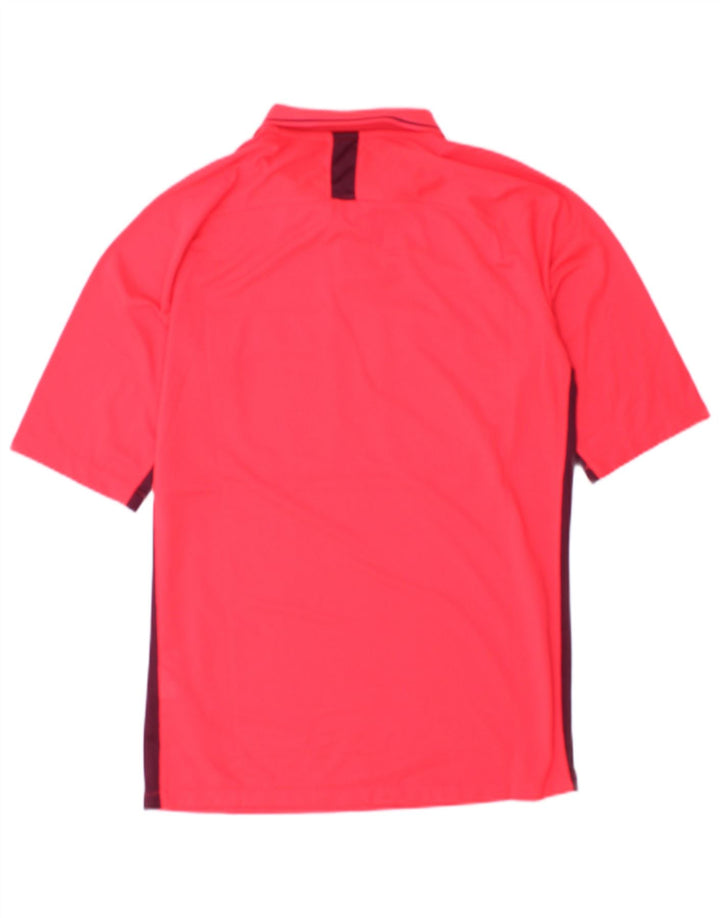 Camisa polo masculina Nike Dri Fit médio rosa colorblock poliéster