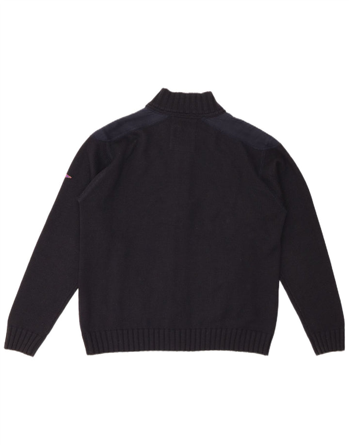 Suéter cardigã feminino PORTOFINO UK 16 grande lã preta