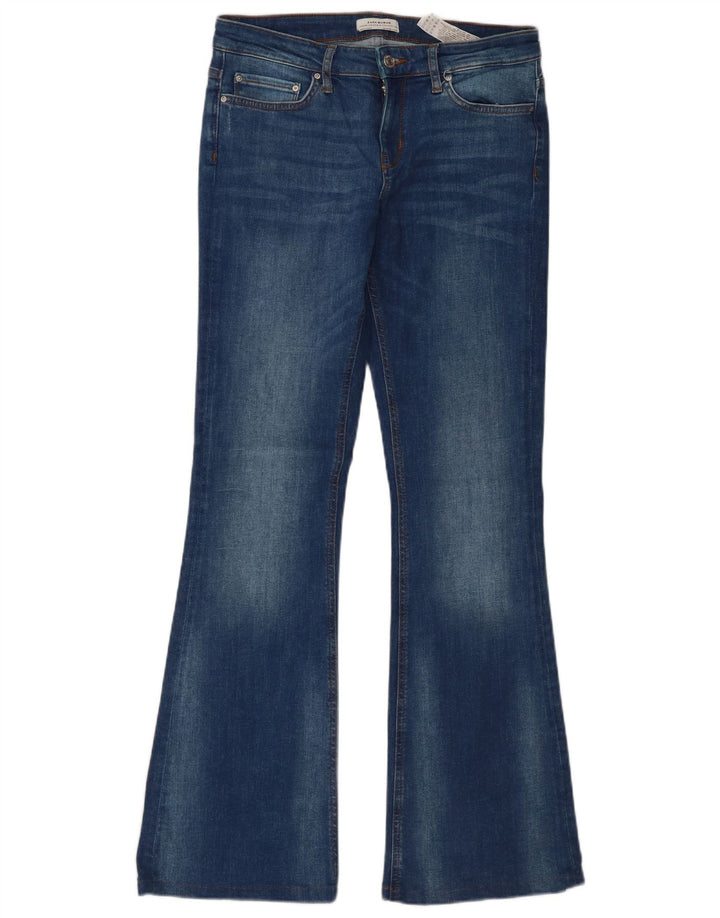 Zara Jeans feminino queimado EU 38 pequeno W28 L32 algodão azul