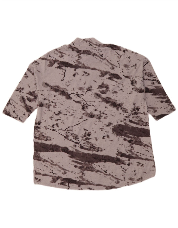 Top feminino Marks & Spencer de grandes dimensões manga 3/4 Reino Unido 14 grande cinza tie-dye
