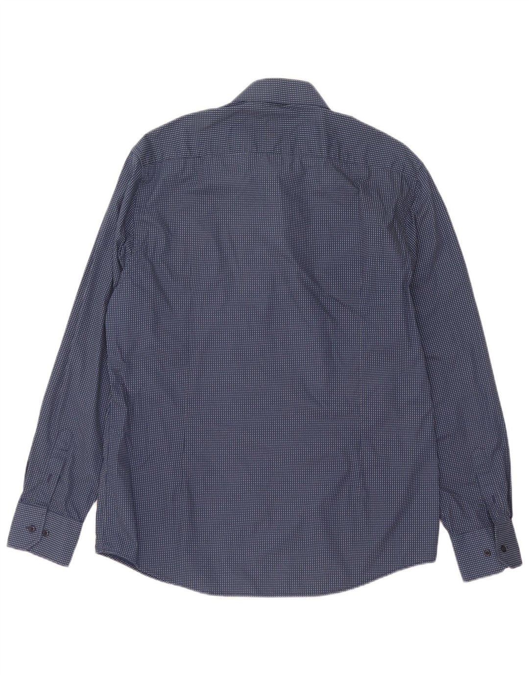 Camisa masculina Coveri tamanho 43 44 XL algodão manchado azul