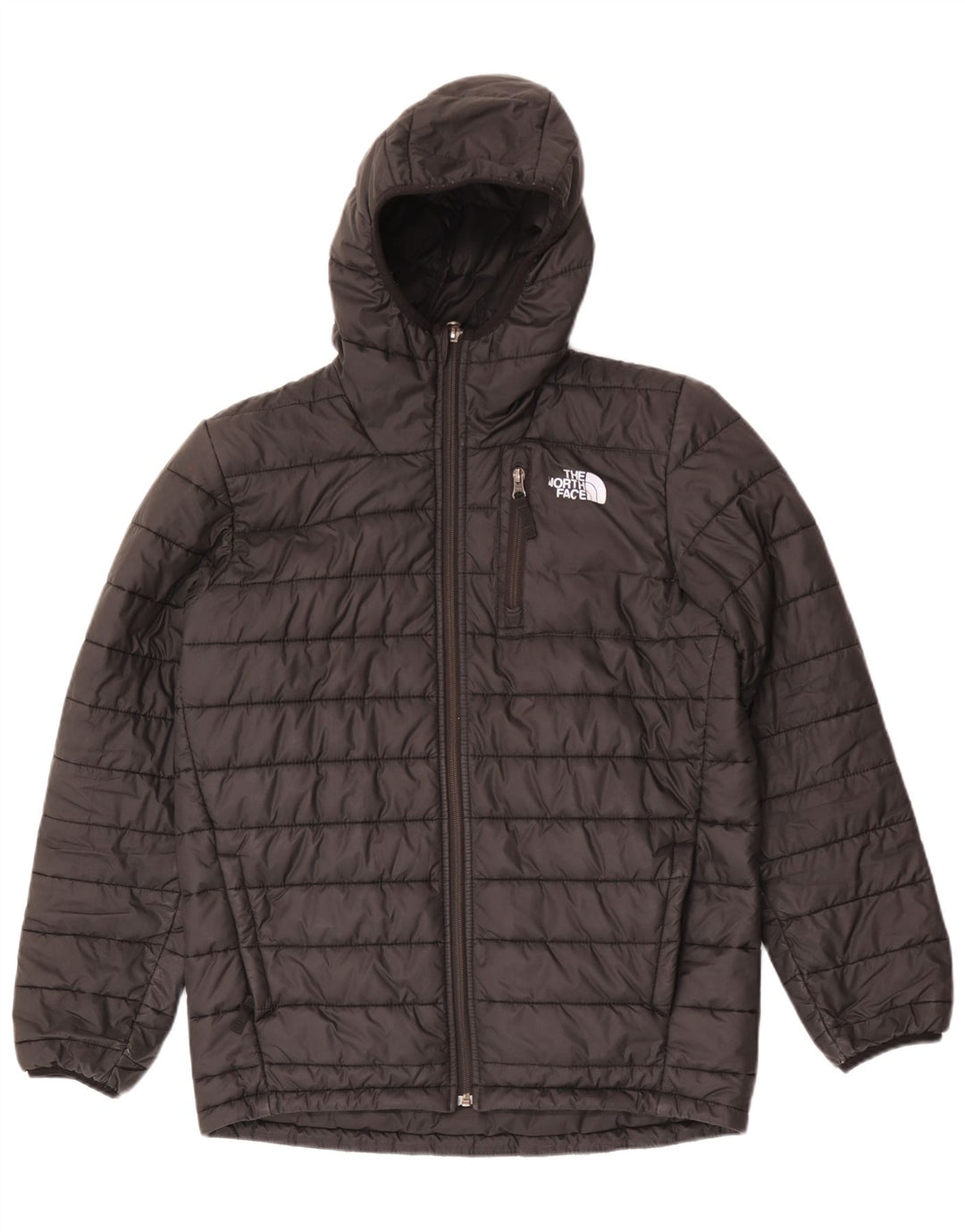 Casaco acolchoado com capuz The North Face Boys 14-15 anos XL preto poliéster