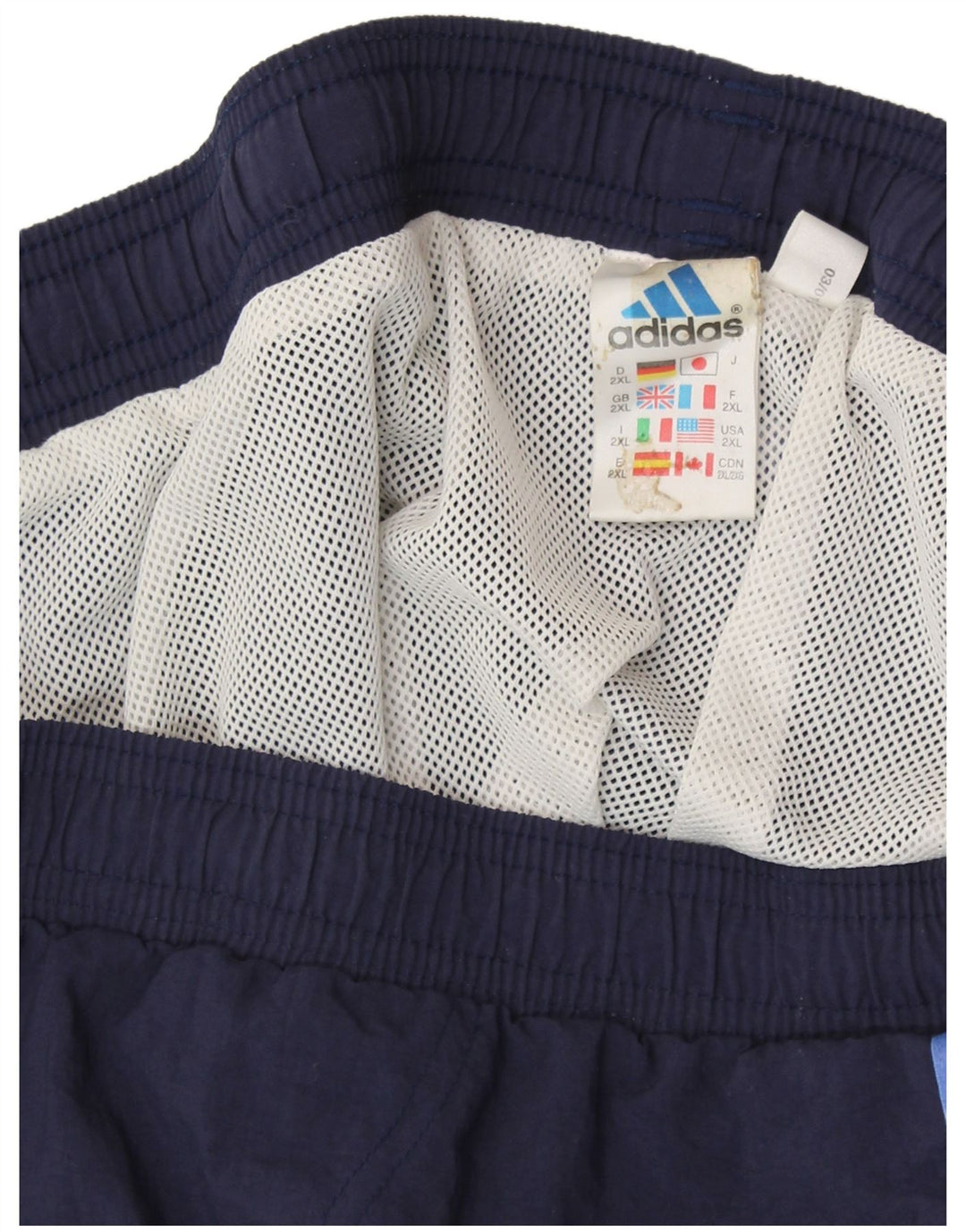 Shorts esportivos masculinos ADIDAS 2XL azul marinho poliéster