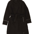 Sobretudo feminino Oasis UK 16 grande poliéster preto