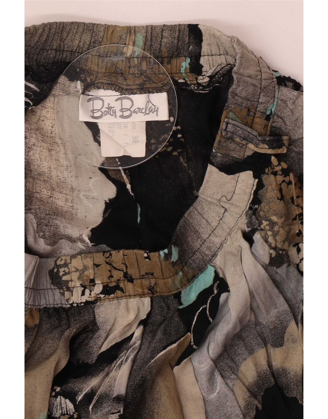Betty Barclay Saia feminina com padrão abstrato alargado Reino Unido 12 Médio W28 Multico
