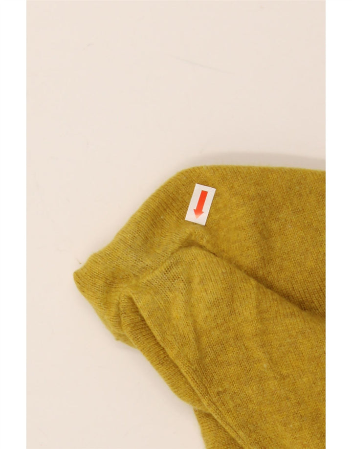 Suéter feminino Hobbs com gola tartaruga Reino Unido 14 lã amarela média