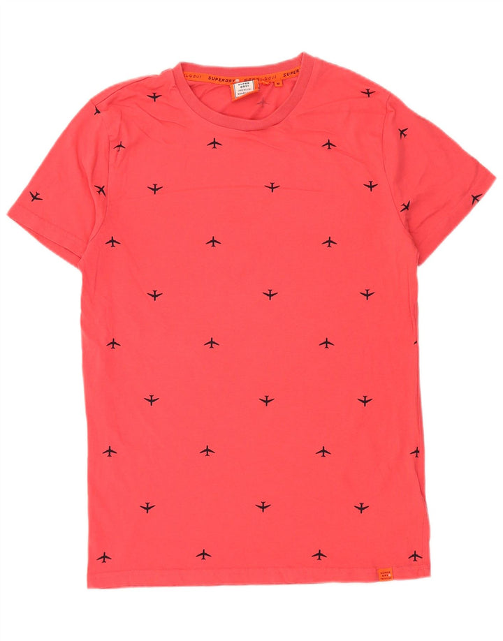Camiseta masculina gráfica SUPERDRY Top médio algodão vermelho