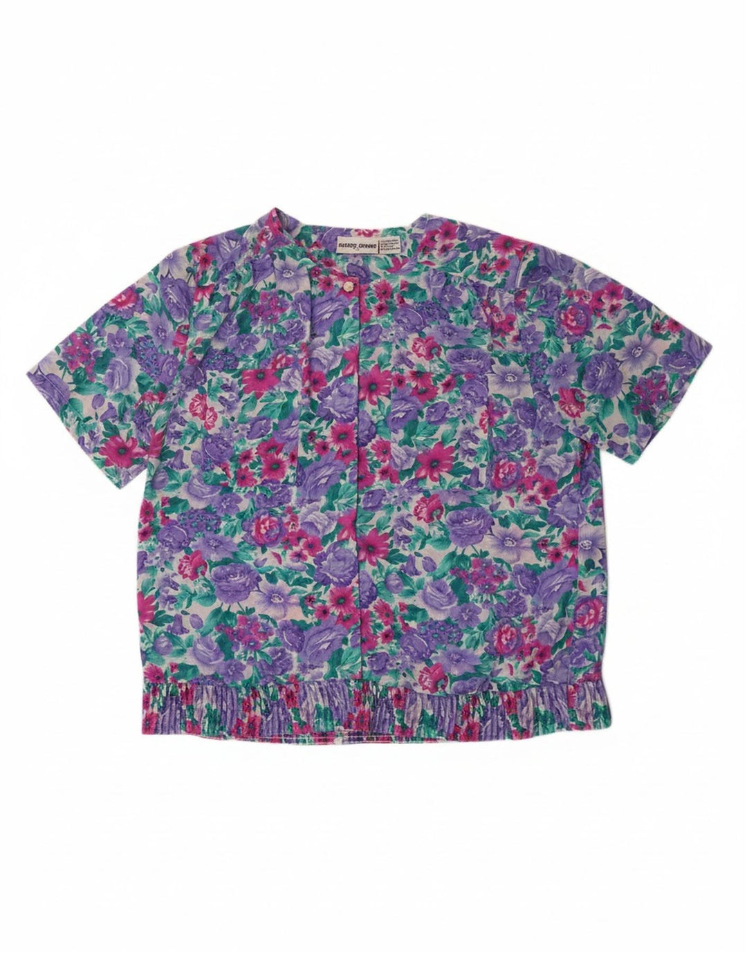 Blusa feminina ALFRED DUNNER US 12 grande floral multicolorida