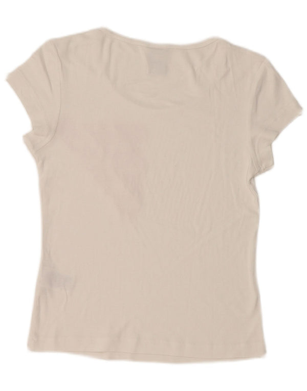 Camiseta Adidas Feminina Graphic Top UK 14 Médio Algodão Branco