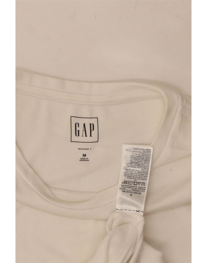 Camiseta feminina GAP de ajuste moderno UK 12 algodão branco médio