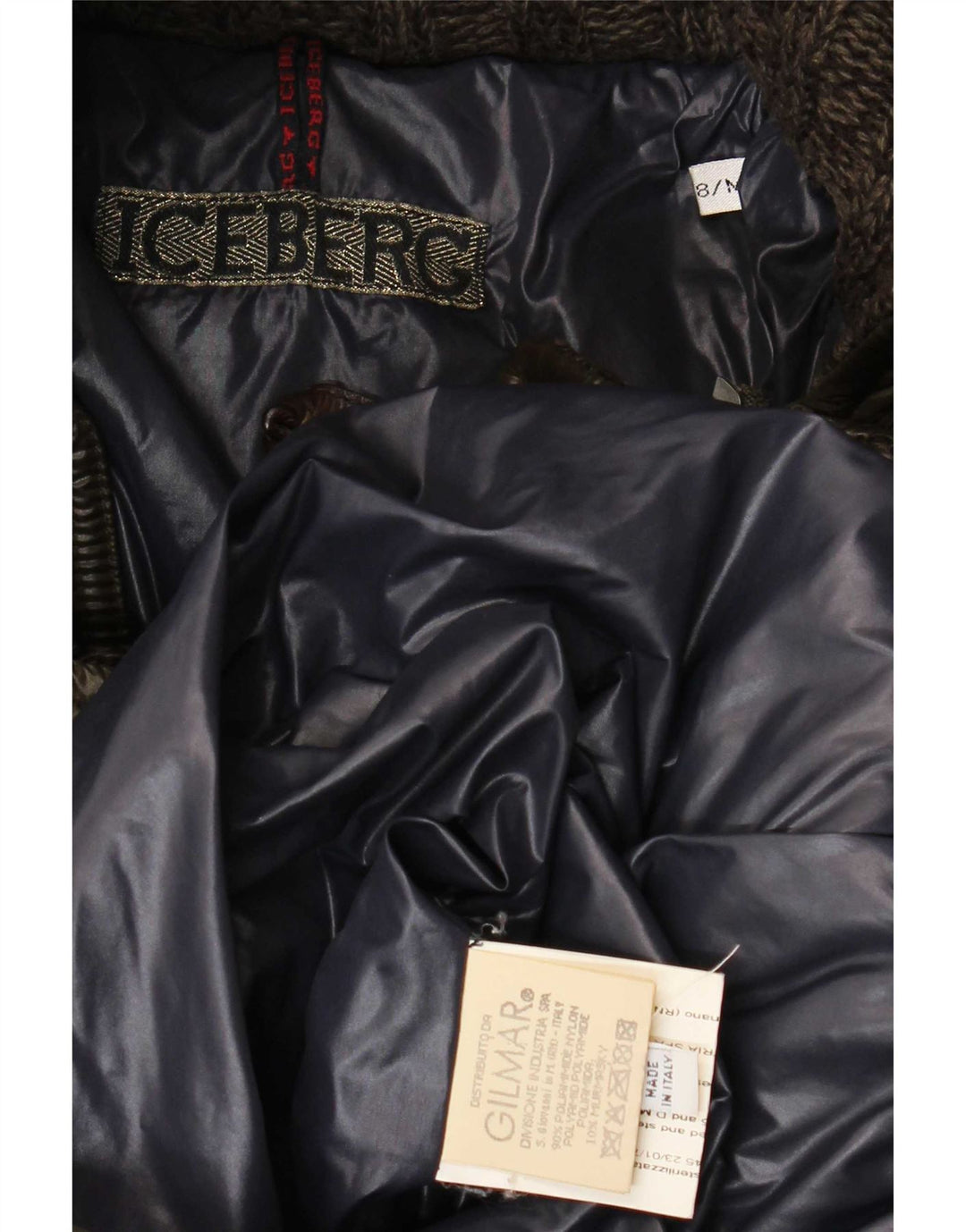 Casaco feminino acolchoado com capuz Iceberg US 8 médio cáqui poliamida