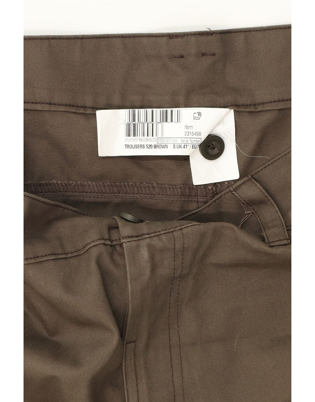 VINTAGE Mens Straight Cargo Trousers W41 L30 Khaki Cotton Vintage Vintage and Second-Hand Vintage from Messina Hembry 