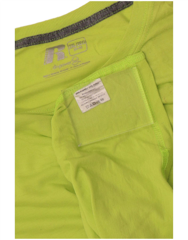 RUSSELL ATLÉTICO Masculino Dri-Power Camiseta Top 2XL Poliéster Verde