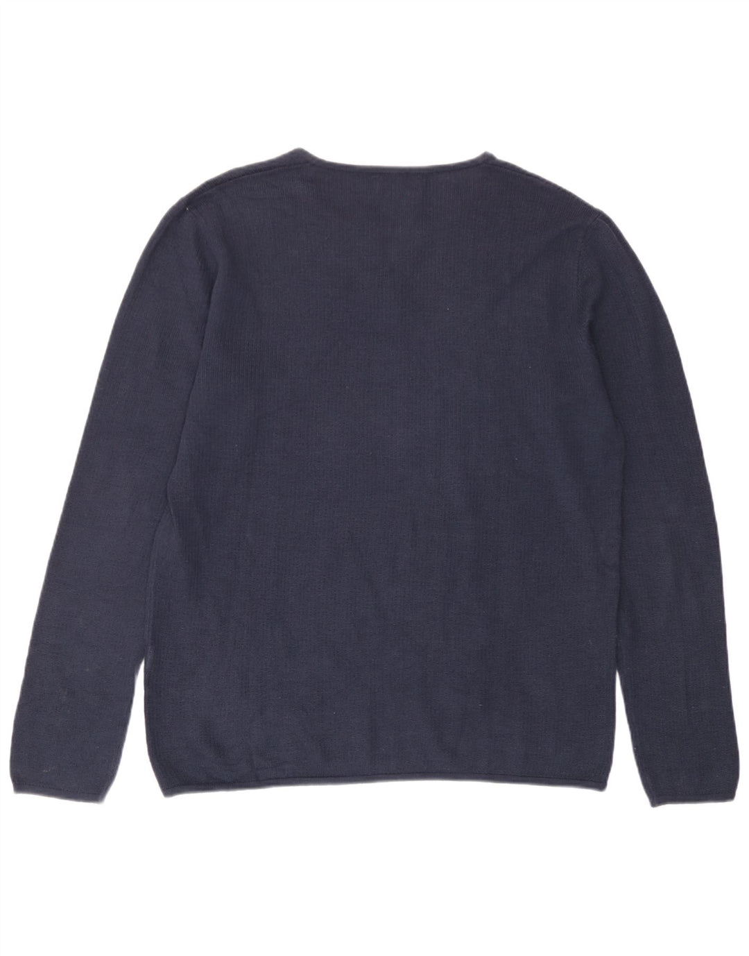 Zara Suéter masculino com gola com botão XL azul marinho