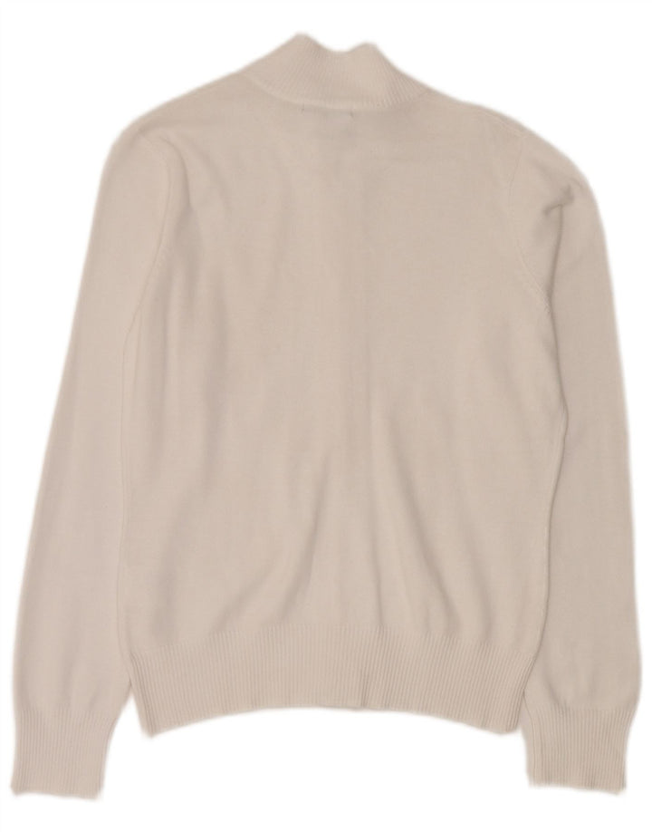 Suéter cardigã feminino Sergio Tacchini IT 44 algodão branco médio