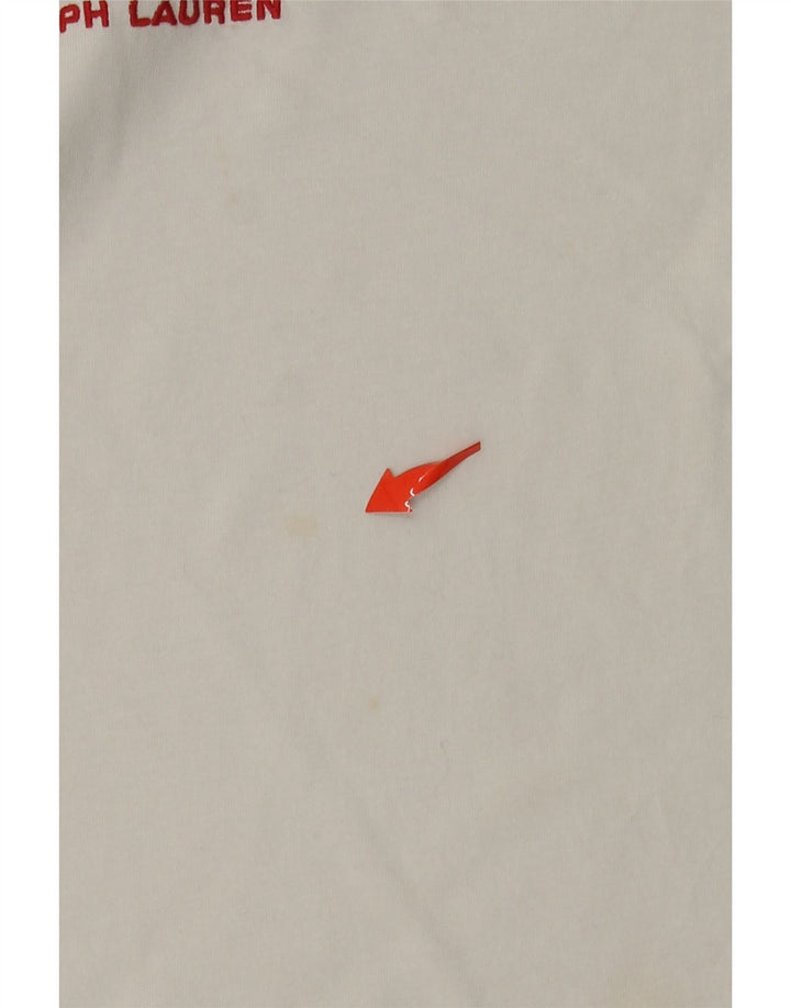 POLO RALPH LAUREN Camiseta masculina personalizada slim fit gráfica top grande branco