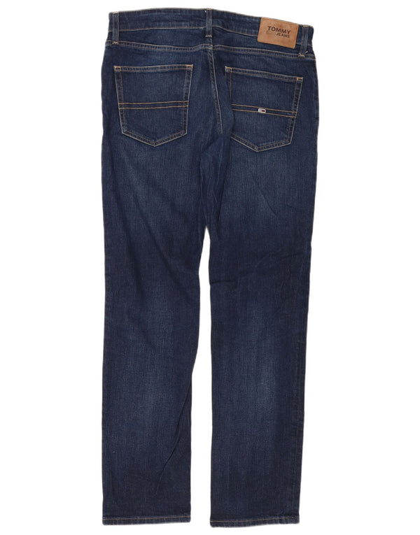Tommy Hilfiger Masculino Ryan Straight Jeans W32 L32 Azul Marinho Algodão