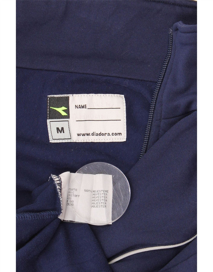 DIADORA Jaqueta masculina de agasalho médio poliéster azul marinho