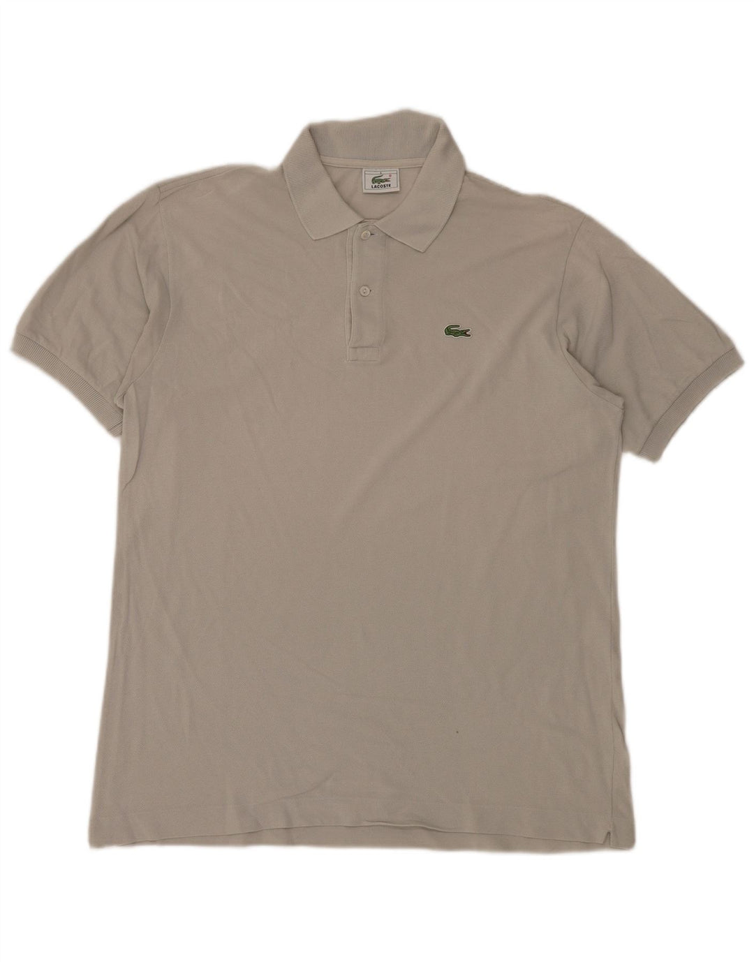 Camisa polo masculina LACOSTE tamanho 5 grande algodão cinza
