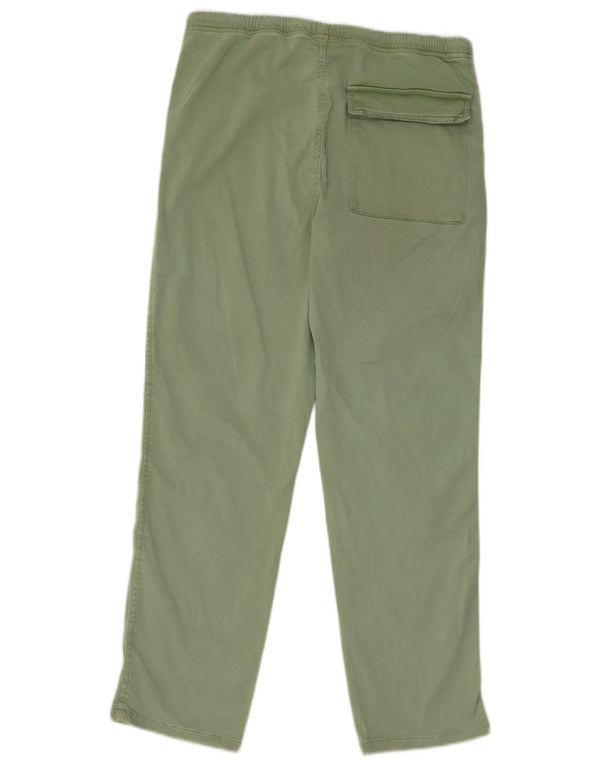 Zara Calça Chino Feminina Reta Pequena W26 L26 Algodão Verde