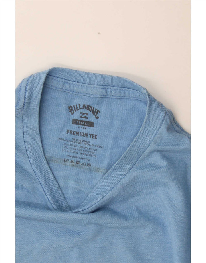 Camiseta gráfica masculina Billabong top pequeno algodão azul