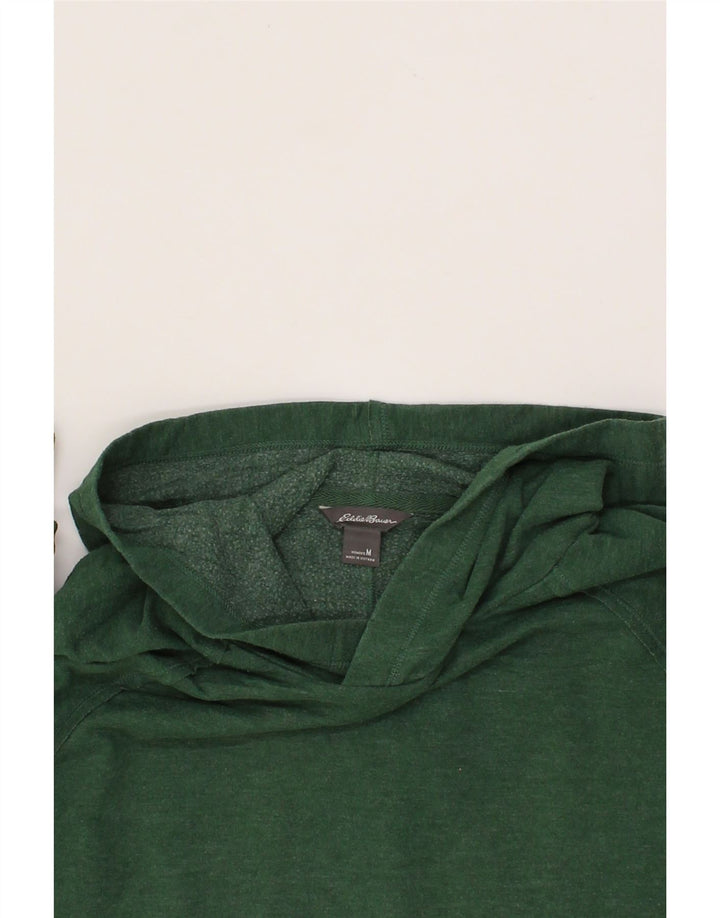 EDDIE BAUER Womens Hoodie Jumper UK 14 Medium Green Cotton Vintage Eddie Bauer and Second-Hand Eddie Bauer from Messina Hembry 